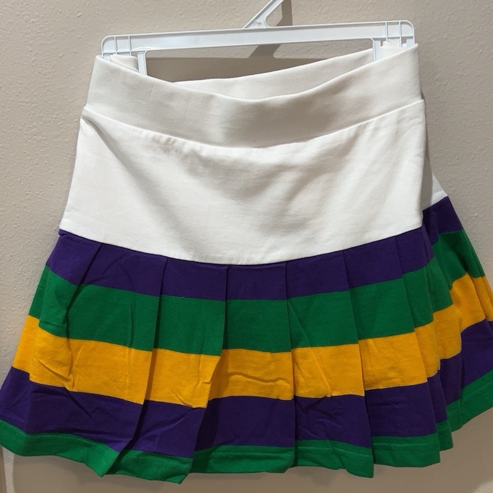 Ladies Mardi Gras Skort L-3X